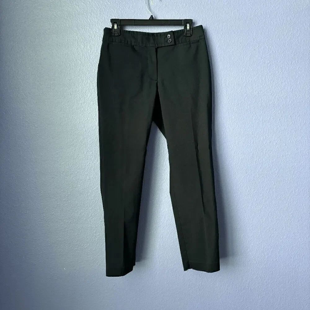 Women's Talbots Straight Leg Trousers Petite 6P Dark Navy Blue Dress Pants 6P